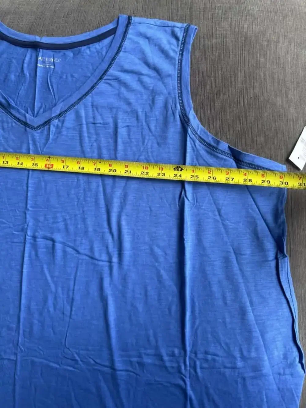 NWT Catherines Blue Sleeveless V-Neck Top Size 5X